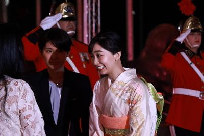 Arrival and reception of Her Imperial Highness of Japan, Princess Kako at the Bandeirantes Palace in Sao Paulo-stock-foto