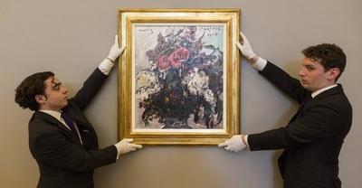 London UK 19 June 2017 Lovis Corinth Rosen und Flieder Estimated at GBP 250 000 350 000 Bonham-stock-photo