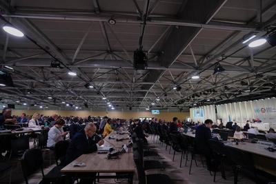 Iraqi President Abdul Latif Jamal Rashid participates with leaders, heads of state, and delegations in the Oceans Conference in Nice,-stock-foto