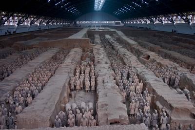 Terrakottaarmee, China, Terrakotta-Armee, terracotta army from the emperor of qin, shaanxi, china Die Terrakotta-Armee (-stock-photo