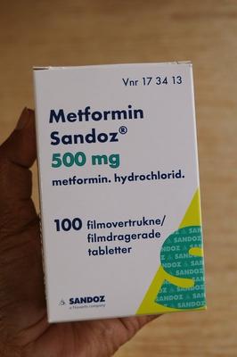 KASTRUP COPENHAGEN DENMARK 26 Feb 2018 Metformin sandoz 500mg diabetes medicine PUBLICATIONxNOTx-stock-foto