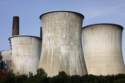 RWE Kraftwerk Neurath-stock-foto