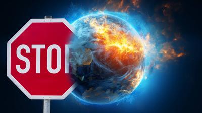 Zerst?rter Planet Erde-stock-foto