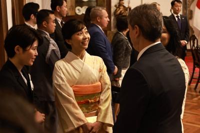 Bilateral meeting with the Imperial Highness of Japan, Princess Kako at the Bandeirantes Palace in Sao Paulo-stock-foto