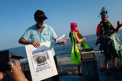 Blue March protest during UN Ocean Conference in Nice-stock-foto