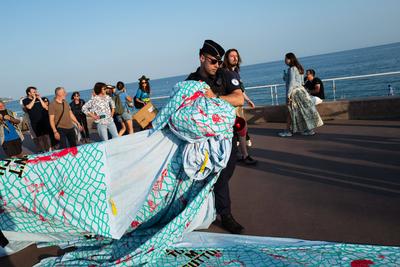 Blue March protest during UN Ocean Conference in Nice-stock-foto