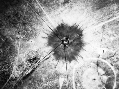 Alamogordo New Mexico Trinity Crater Trinity Test July 16th 1945 Mono Print !AUFNAHMEDATUM GESCH?TZT! UnitedArchives0816-stock-foto