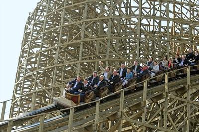 Bildnummer: 57724297  Datum: 28.03.2012  Copyright: imago/Michael HeubergerRust, Ortenaukreis, 28.03.2012 Europa Park Pressekonferenz zum Saisonstart des Europapark-Rust sowie Vorstellung der neuen Holzachterbahn WODAN-Timburcoaster (Bild vorne. Parkchef Roland Mack). Europapark-Rust Rust, Saisonpressekonferenz Gesellschaft xsp x2x 2012 quer o0 Freizeitpark, Wirtschaft, Vergn?gungspark, Fahrgesch?ft, Achterbahn, Holz 57724297 Date 28 03 2012 Copyright Imago Michael Heuberger Rust Ortenaukreis 28 03 2012 Europe Park Press conference to Season start the Europa Park Rust and presentation the New Wooden roller coaster Wodan  Picture front Park chief Roland Mack Europa Park Rust Rust  Society xsp x2x 2012 horizontal o0 An amusement park Economy Amusement park Ride Roller coaster Wood-stock-photo
