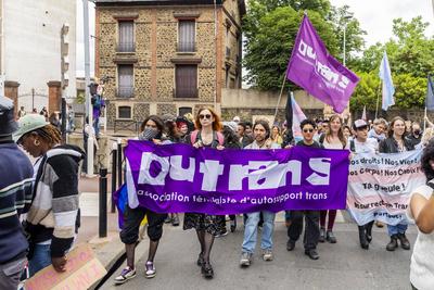 2025 Pride March In Paris Suburbs-stock-photo