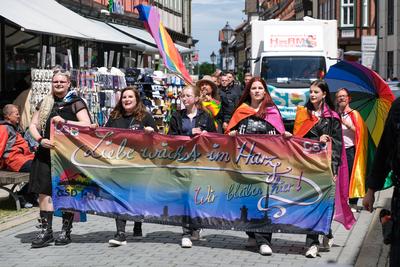 07.06.2025 In Wernigerode im Landkreis Harz in Sachsen-Anhalt fand der Christopher Street Day 2025 (CSD) statt. Unter de-stock-photo