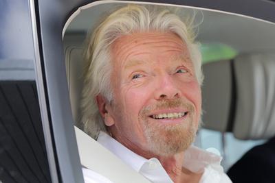 British businessman Richard Branson Sofia, Bulgaria - 19 May 2017: British businessman Richard Branson is seen after arr-stock-foto