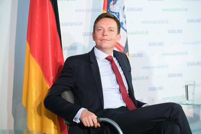 Tobias Hans, Ministerpr?sident Saarland, bei der Festveranstaltung zum 70 j?hrigen Jubil?um der assoziierten Mitgliedsch-stock-foto