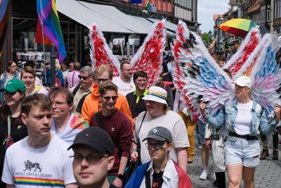 07.06.2025 In Wernigerode im Landkreis Harz in Sachsen-Anhalt fand der Christopher Street Day 2025 (CSD) statt. Unter de-stock-photo