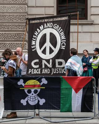 Freedom Flotilla 'Madleen' Protest-stock-photo