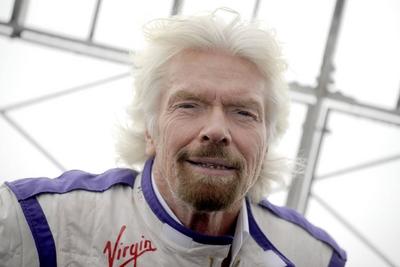 Richard Branson bei der Lighting Ceremony im Empire State Building anls?sslich der Ankunft das DS Virgin Racing Formula-stock-foto