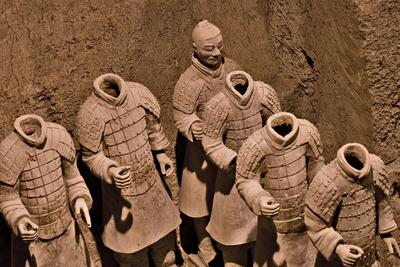 Terrakottaarmee, China, Terrakotta-Armee, terracotta army from the emperor of qin, shaanxi, china Die Terrakotta-Armee (-stock-photo