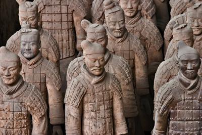 Terrakottaarmee, China, Terrakotta-Armee, terracotta army from the emperor of qin, shaanxi, china Die Terrakotta-Armee (-stock-photo