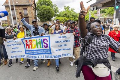 2025 Pride March In Paris Suburbs-stock-photo