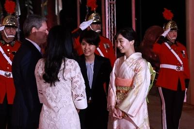 Arrival and reception of Her Imperial Highness of Japan, Princess Kako at the Bandeirantes Palace in Sao Paulo-stock-foto