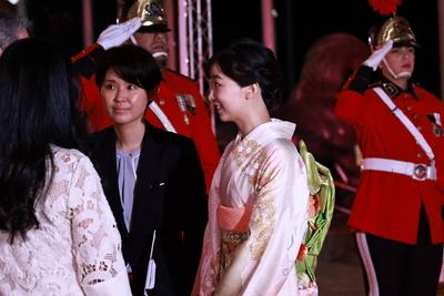 Arrival and reception of Her Imperial Highness of Japan, Princess Kako at the Bandeirantes Palace in Sao Paulo-stock-foto