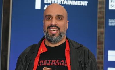 Komiker Abdelkarim-stock-foto