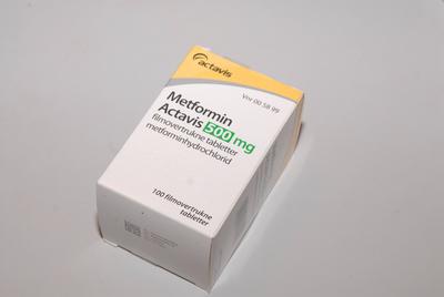 Kastrup/Copenhagen /Denmmark/09 Febraur 2023/Metformin actavis 500mg medicine in Kastrup Copenahgen.(Photo.Francis Josep-stock-foto