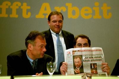 Parteitag der Schill Partei in Halle an der Saale Parteitag der Partei Partei Rechtsstaatlicher Offe-stock-photo