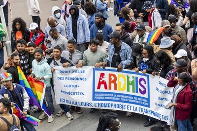 2025 Pride March In Paris Suburbs-stock-photo