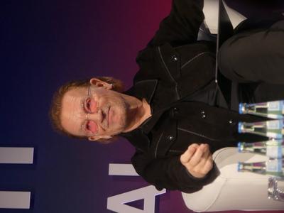 Global rock star and private equity fund leader _"bono"_ at super return berlin 2025.-stock-foto