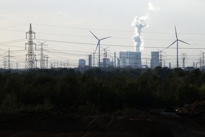 RWE-Kraftwerk Neurath-stock-foto