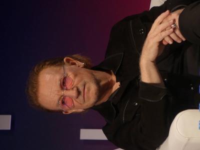 Global rock star and private equity fund leader _"bono"_ at super return berlin 2025.-stock-foto