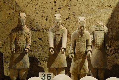 Statues of Terracotta warriors in pit 3, Terracotta army, Qin Dynasty, Xian, China China Copyright: xChouxChiang/Dinodia-stock-photo