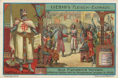 Bilderserie aus der Vorzeit in Flandern, Gottfried von Bouillon, lehnt die K?nigskrone von Jerusalem ab, 1099, digital r-stock-foto