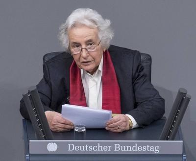 In einer bewegenden Rede vor dem Bundestag hat die Holocaust Ueberlebende Anita Lasker Wallfisch F-stock-foto