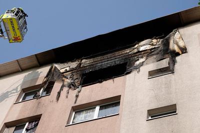 Wohnungsbrand-stock-foto