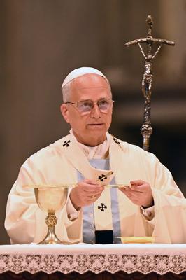 ITALY - POPE LEO XIV   PRESIDES OVER HOLY MASS ON THE OCCASION OF THE JUBILEE OF THE HOLY SEE IN SAINT PETER'S BASILICA  AT  THE  VATICAN - 2025/6/9-stock-foto