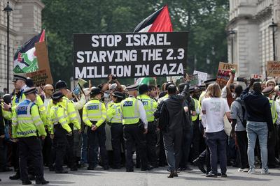 Freedom Flotilla 'Madleen' Protest-stock-photo