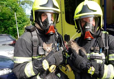 Wohnungsbrand-stock-foto