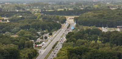 Beek NL - Grenzschliessung bei Elten / Emmerich wg Chaos auf A3-stock-foto