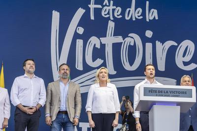 Right-Wing Leaders Gather For European Patriots Party In France-stock-photo