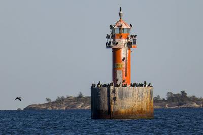 Leuchtturm an der Ostsee in Finnland auf den ?land Inseln-stock-foto
