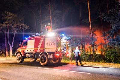 24.08.2018, Brandenburg, Deutschland, GER - Gro?brand in einem Wald in Brandenburg zwischen den OrtschaftenTreuenbrietz-stock-photo