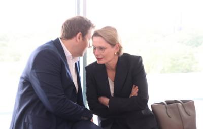 Bundeskanzleramt Kabinett Merz-stock-foto