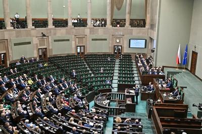 POLISH PARLIAMENT - DEBATE ON THE VOTE OF CONFIDENCE FOR DONALD TUSK GOVERNMENT-stock-foto