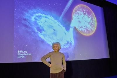 Madame Tussauds Berlin Wachsfigur von Albert Einstein-stock-photo