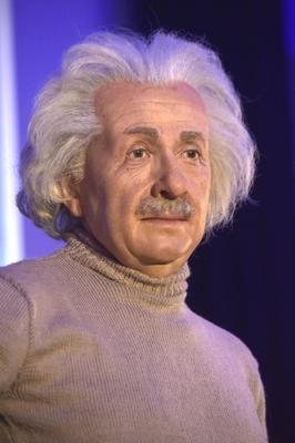 Wachsfigur von Albert Einstein-stock-photo