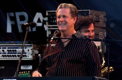 1/ Konzert: Brian Wilson, Live 8 in Berlin, Saenger, Musik, ex. Beach Boys, quer, halbtotale, medium, horizontal, Berlin-stock-photo