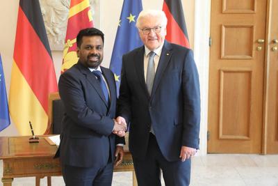 Begr??ung des Staatspr?sidenten von Sri Lanka-stock-foto