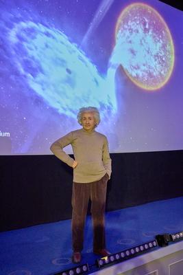 Madame Tussauds Berlin Wachsfigur von Albert Einstein-stock-photo