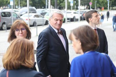 Begr??ung des Prim?tors der tschechischen Hauptstadt Prag-stock-foto
